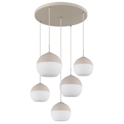 Globo - Lustre suspenso com cabo 5xE27/60W/230V