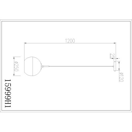 Globo - Lustre suspenso em cabo 1xE27/60W/230V Ø 25 cm
