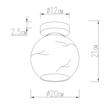 Globo - Candeeiro de tecto 1xE27/60W/230V Ø 20 cm