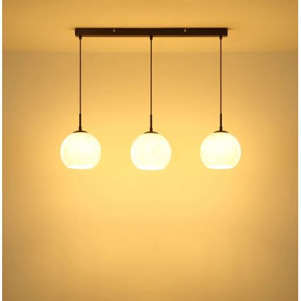 Globo - Lustre suspenso por cabo 3xE27/60W/230V