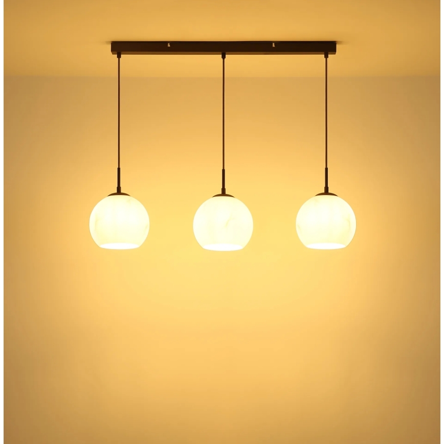 Globo - Lustre suspenso por cabo 3xE27/60W/230V