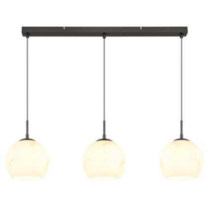 Globo - Lustre suspenso por cabo 3xE27/60W/230V