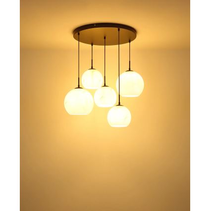 Globo - Lustre suspenso em cabo 5xE27/60W/230V Ø 75 cm