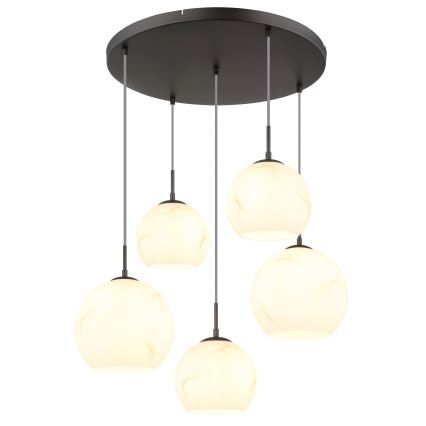 Globo - Lustre suspenso em cabo 5xE27/60W/230V Ø 75 cm