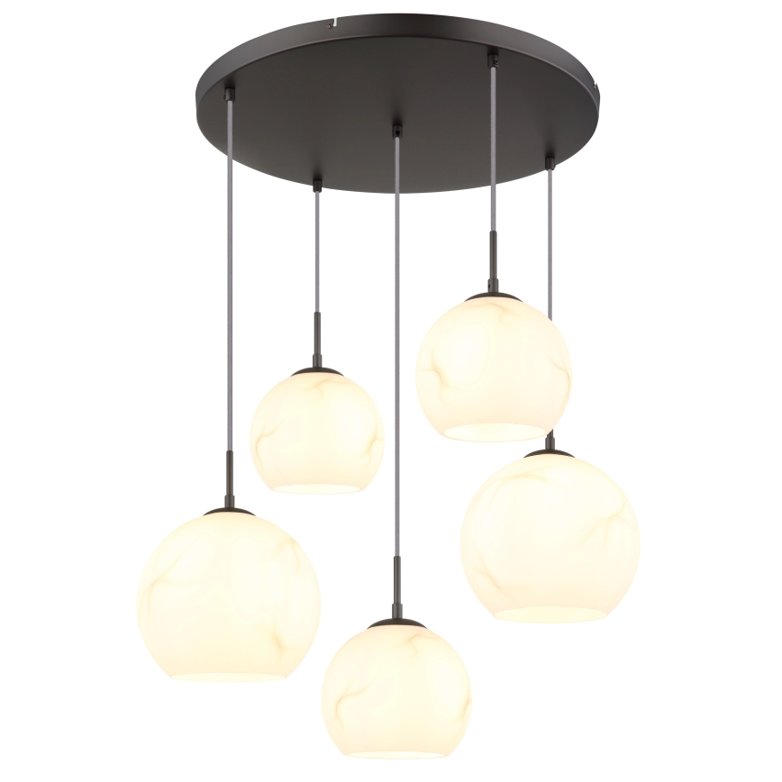 Globo - Lustre suspenso em cabo 5xE27/60W/230V Ø 75 cm