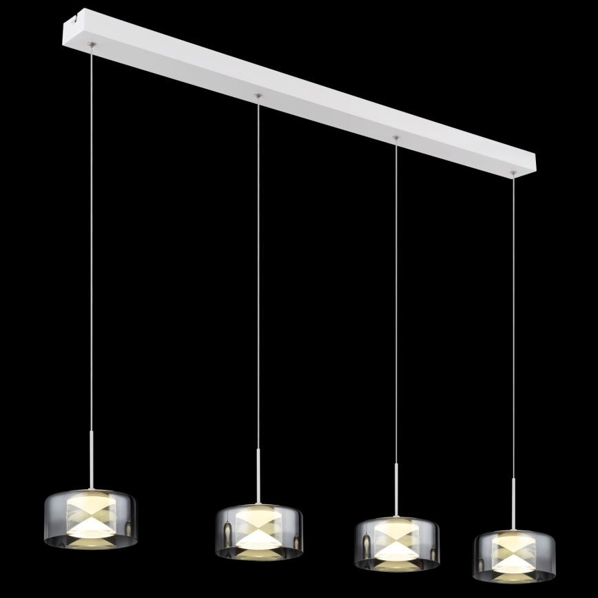 Globo - Lustre LED suspenso por cabo LED/24W/230V branco/fumado