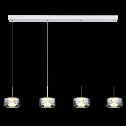 Globo - Lustre LED suspenso por cabo LED/24W/230V branco/fumado