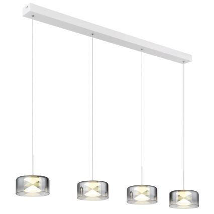 Globo - Lustre LED suspenso por cabo LED/24W/230V branco/fumado