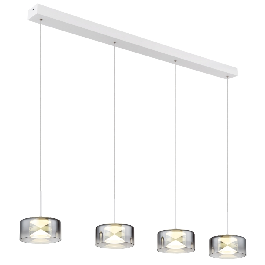 Globo - Lustre LED suspenso por cabo LED/24W/230V branco/fumado
