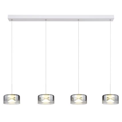 Globo - Lustre LED suspenso por cabo LED/24W/230V branco/fumado