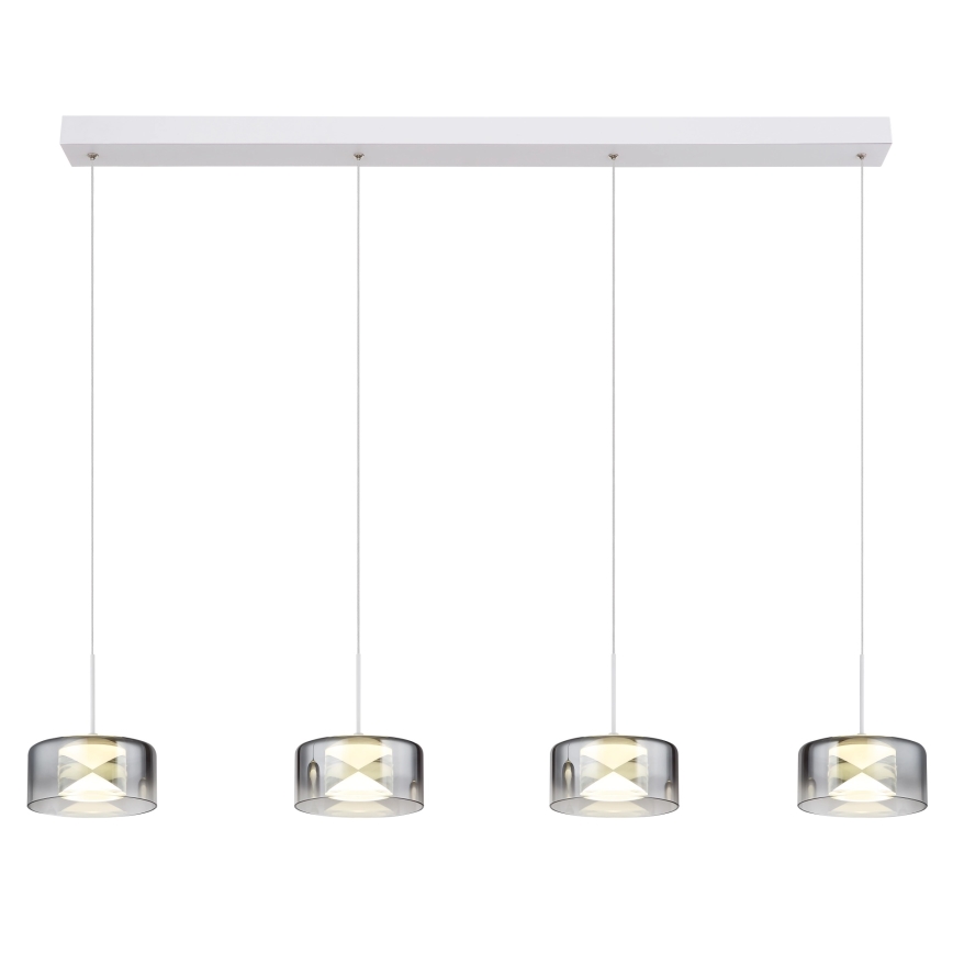 Globo - Lustre LED suspenso por cabo LED/24W/230V branco/fumado