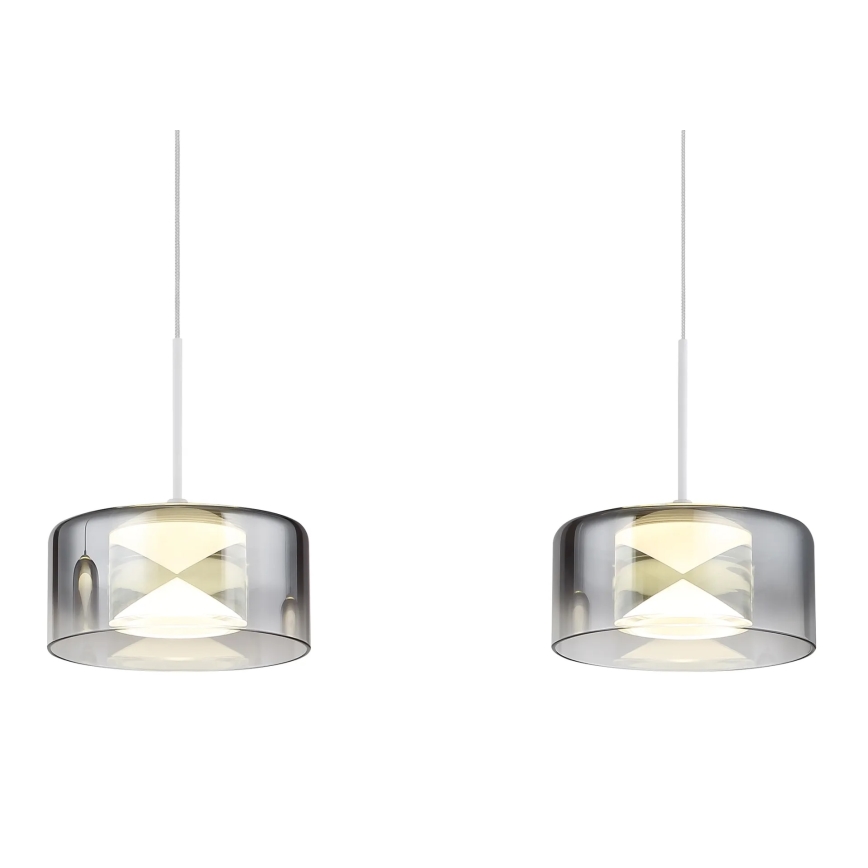 Globo - Lustre LED suspenso por cabo LED/24W/230V branco/fumado