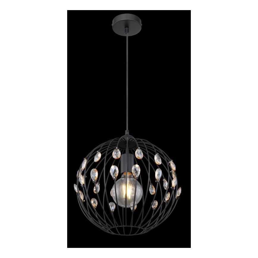 Globo - Pendente com cabo 1xE27/60W/230V Ø 30 cm