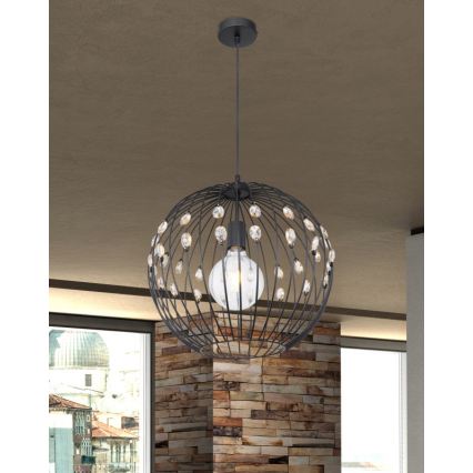 Globo - Lustre suspenso por cabo 1xE27/60W/230V Ø 40 cm