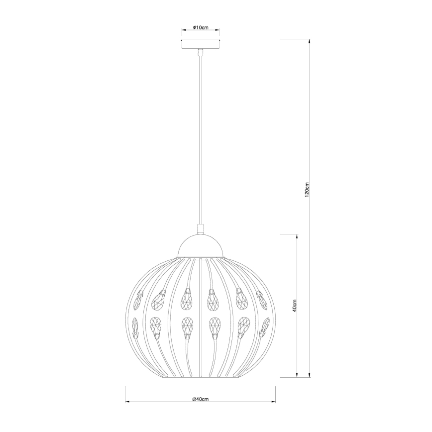 Globo - Lustre suspenso por cabo 1xE27/60W/230V Ø 40 cm