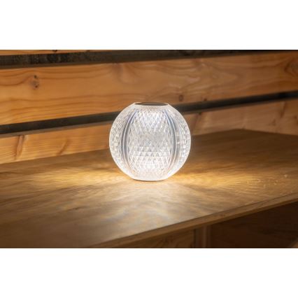 Globo - Lâmpada de mesa tátil LED regulável LED/2W/5V 1200 mAh USB transparente