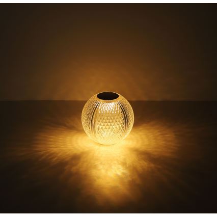 Globo - Lâmpada de mesa tátil LED regulável LED/2W/5V 1200 mAh USB transparente