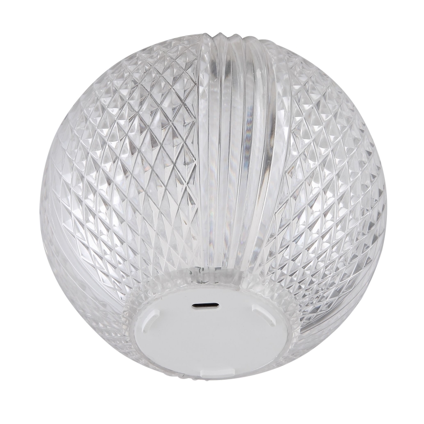 Globo - Lâmpada de mesa tátil LED regulável LED/2W/5V 1200 mAh USB transparente