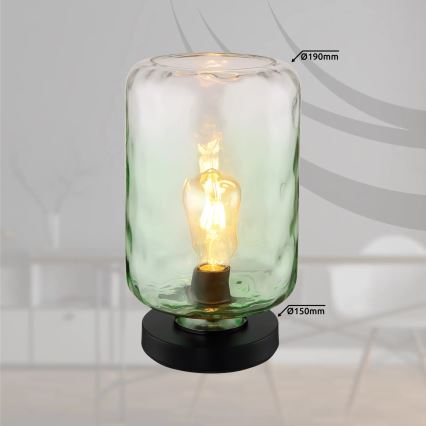 Globo - Candeeiro de mesa 1xE27/60W/230V verde