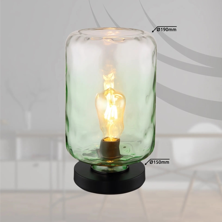 Globo - Candeeiro de mesa 1xE27/60W/230V verde