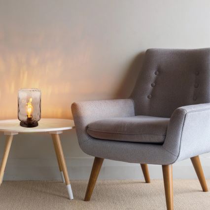 Globo - Candeeiro de mesa 1xE27/60W/230V cinzento