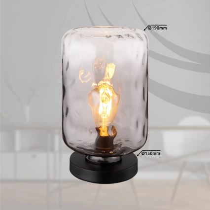 Globo - Candeeiro de mesa 1xE27/60W/230V cinzento