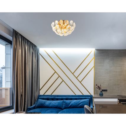 Globo - Iluminação de teto 10xG9/7W/230V dourado diâmetro 39 cm