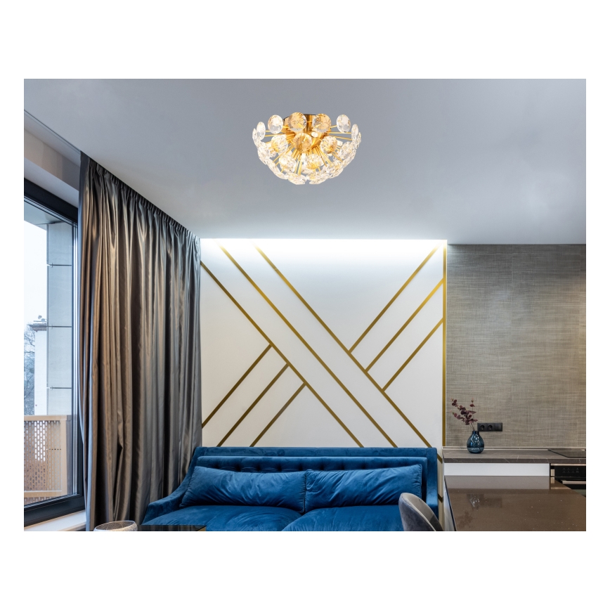 Globo - Iluminação de teto 10xG9/7W/230V dourado diâmetro 39 cm