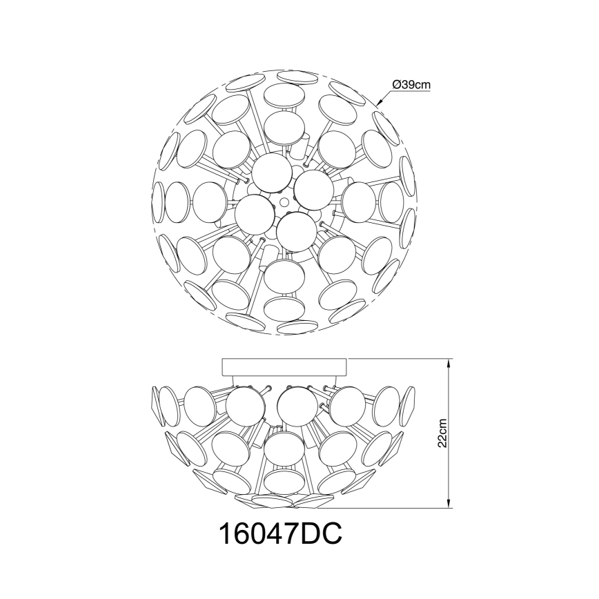 Globo - Iluminação de teto 10xG9/7W/230V cromado brilhante diâmetro 39 cm
