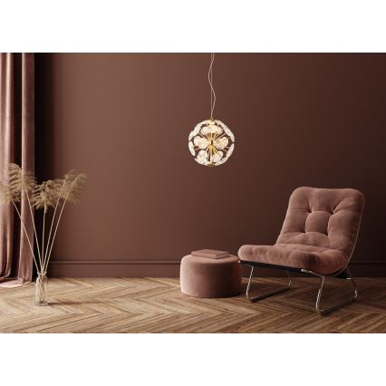 Globo - Lustre LED suspenso por cabo LED/12W/230V 3000K dourado