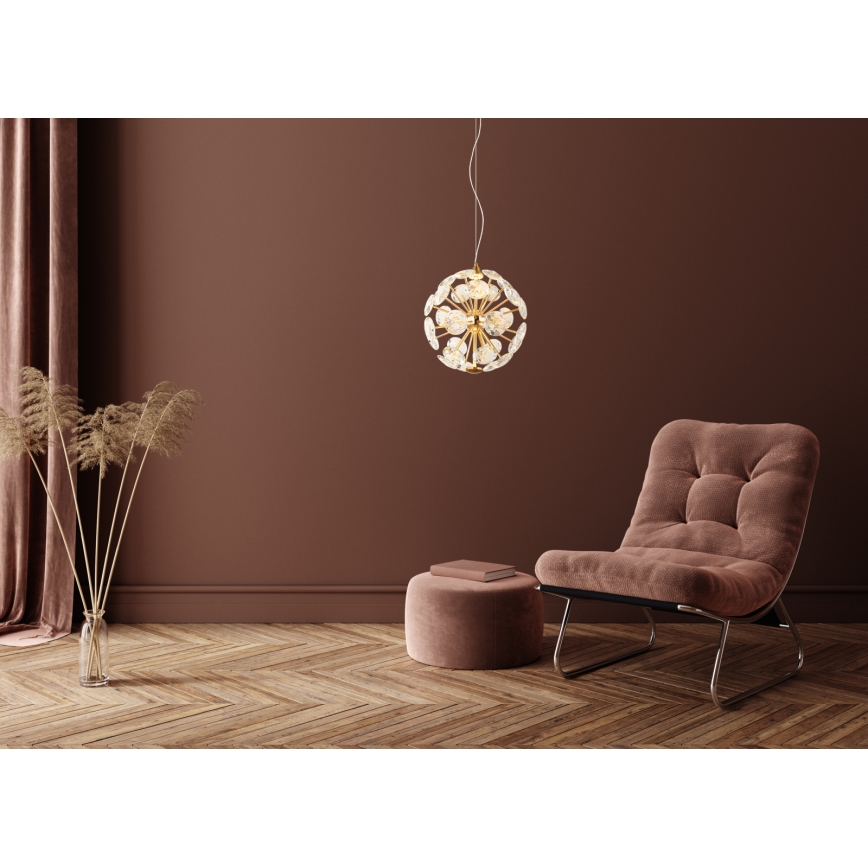 Globo - Lustre LED suspenso por cabo LED/12W/230V 3000K dourado