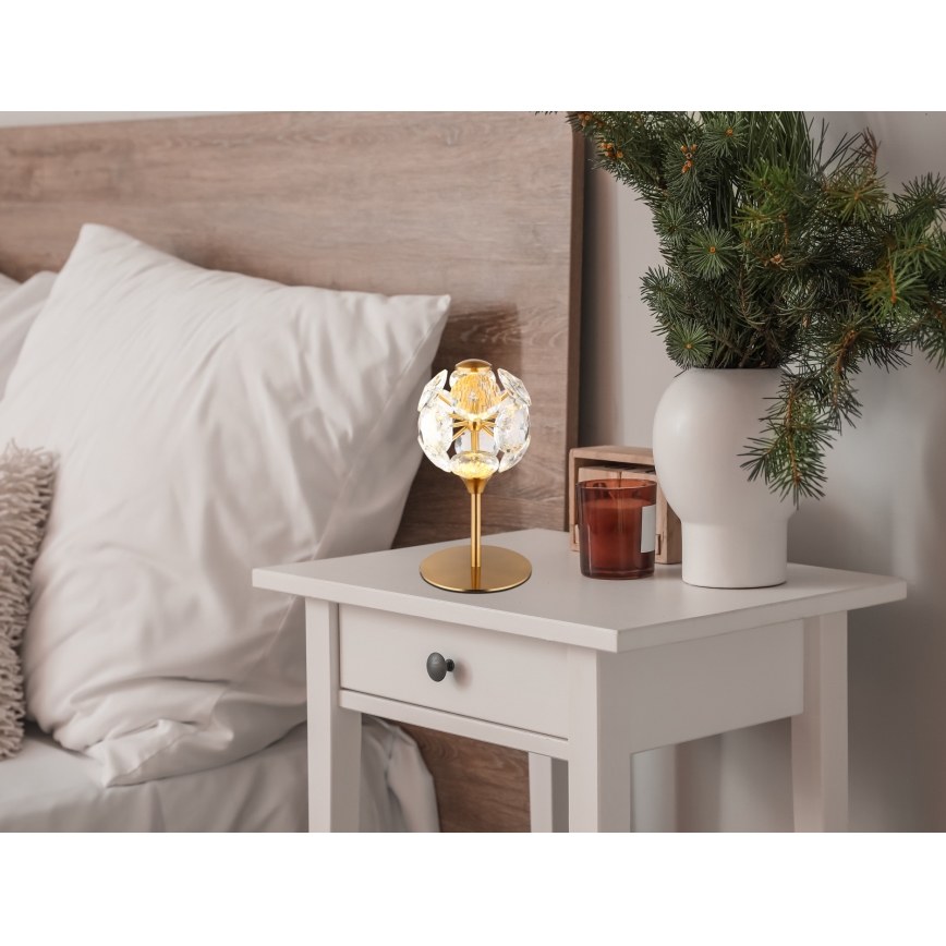 Globo - Candeeiro de mesa LED/8W/230V 3000K dourado