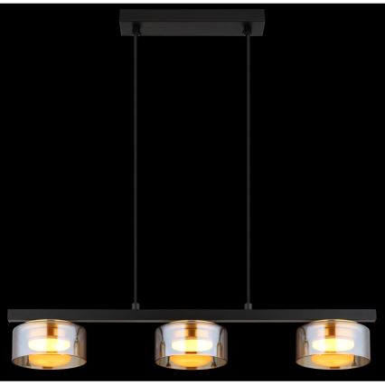 Globo - Candeeiro suspenso LED 3xGX53/6W/230V fumado/castanho