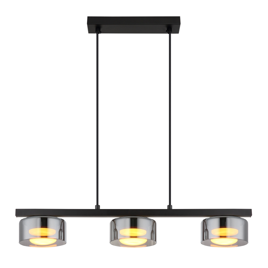 Globo - Candeeiro suspenso LED 3xGX53/6W/230V fumado/preto