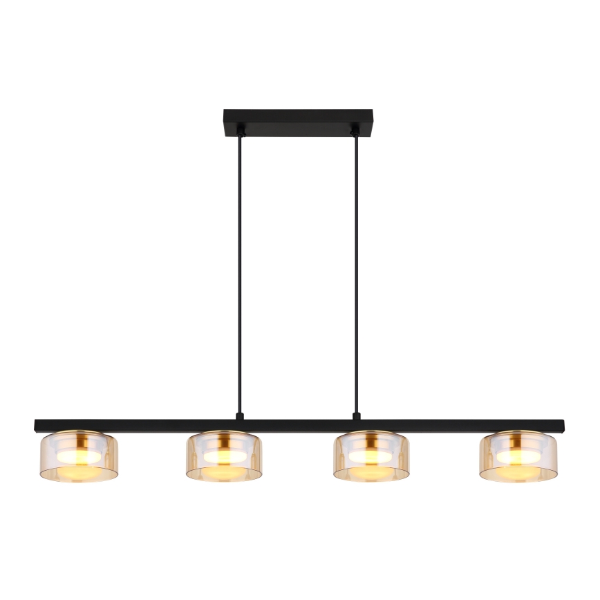 Globo - Candeeiro suspenso LED 4xGX53/6W/230V fumado/castanho