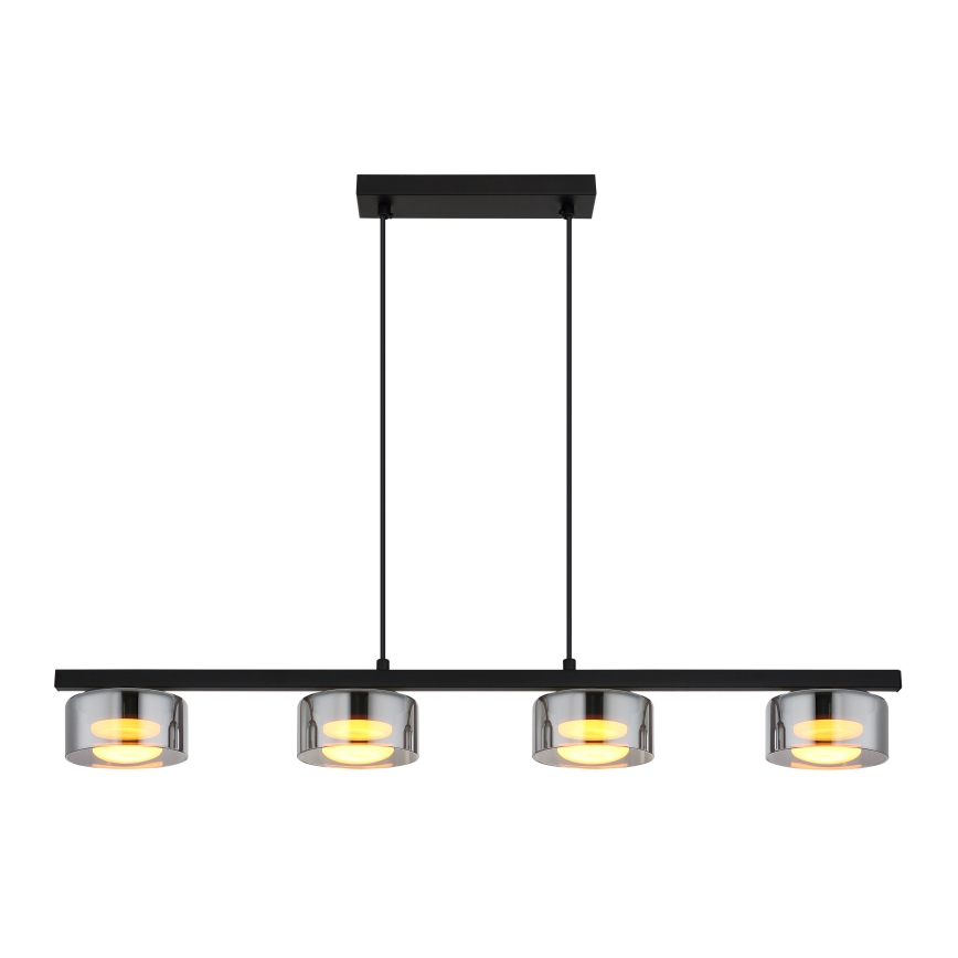 Globo - Candeeiro suspenso LED 4xGX53/6W/230V fumado/preto