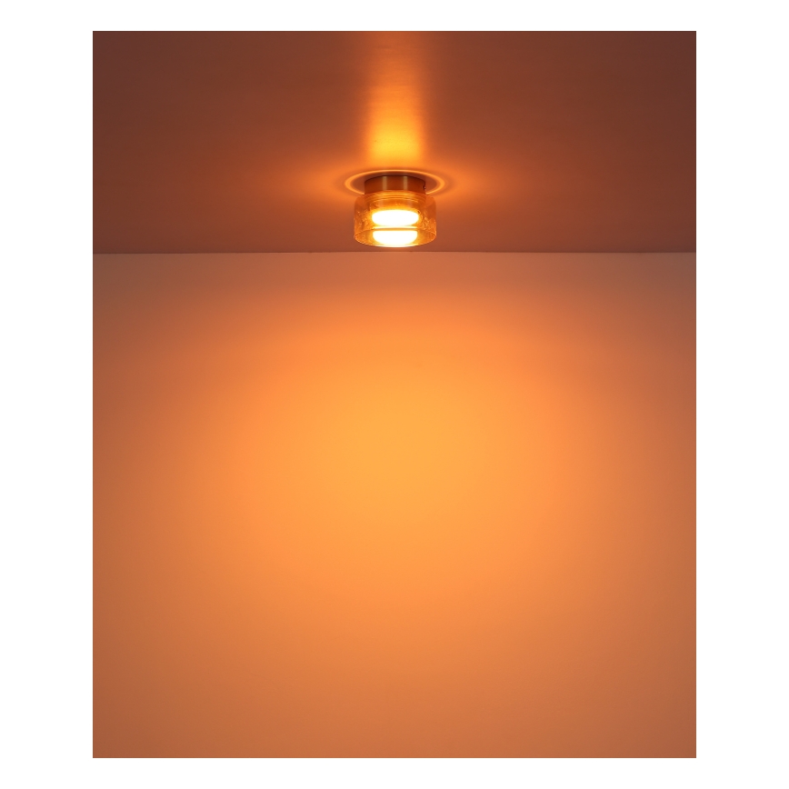 Globo - Iluminação de teto LED 1xGX53/6W/230V diâmetro 13 cm fumado/castanho