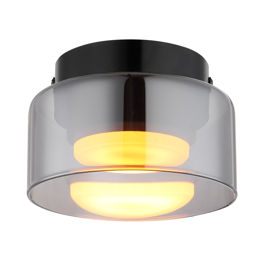 Globo - Iluminação de teto LED 1xGX53/6W/230V diâmetro 13 cm fumado/preto