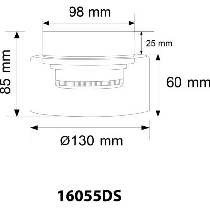 Globo - Iluminação de teto LED 1xGX53/6W/230V diâmetro 13 cm fumado/preto