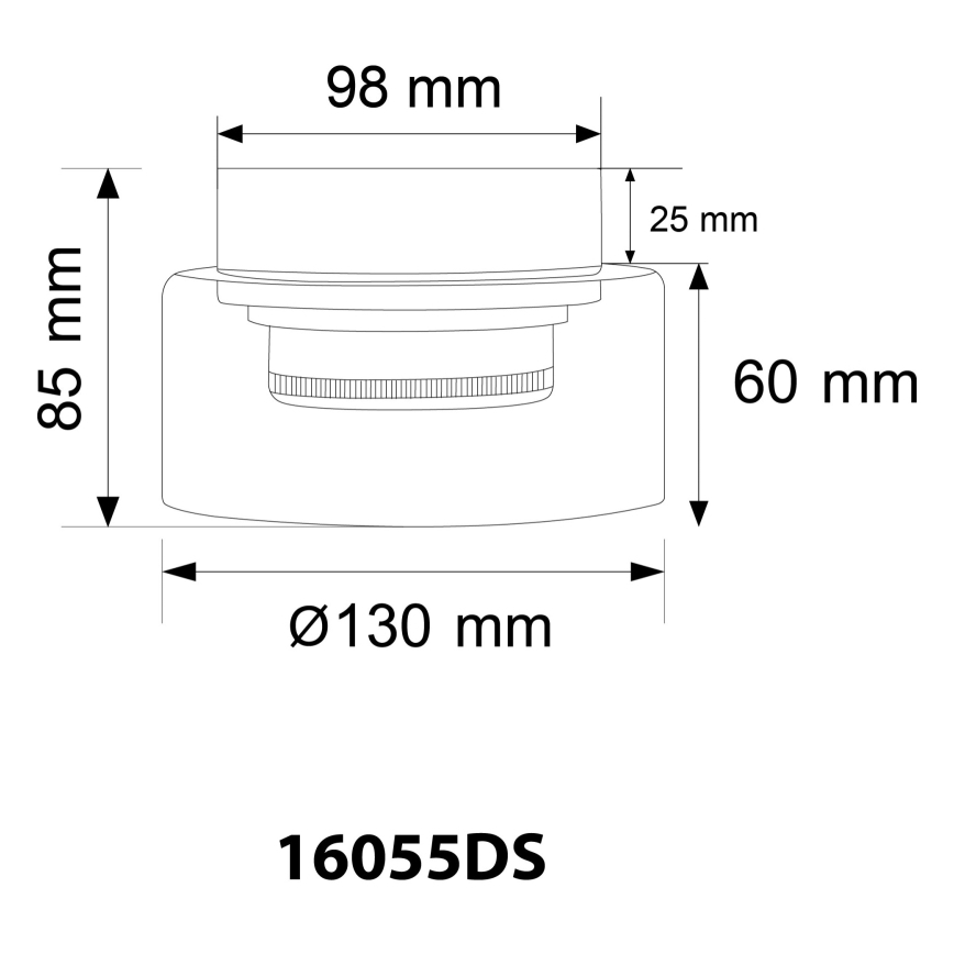 Globo - Iluminação de teto LED 1xGX53/6W/230V diâmetro 13 cm fumado/preto