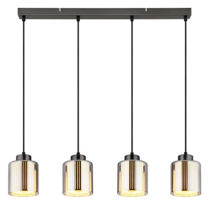 Globo - Candeeiro suspenso 4xE27/60W/230V cromado brilhante