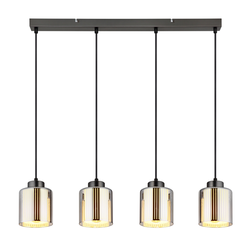 Globo - Candeeiro suspenso 4xE27/60W/230V cromado brilhante