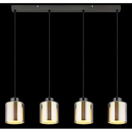 Globo - Candeeiro suspenso 4xE27/60W/230V cromado brilhante