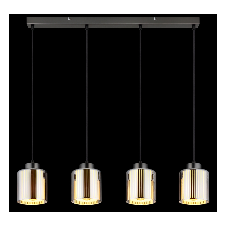 Globo - Candeeiro suspenso 4xE27/60W/230V cromado brilhante