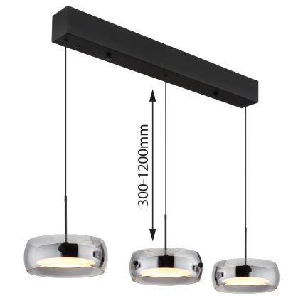 Globo - Lustre LED suspenso por cabo LED/30W/230V 3000K