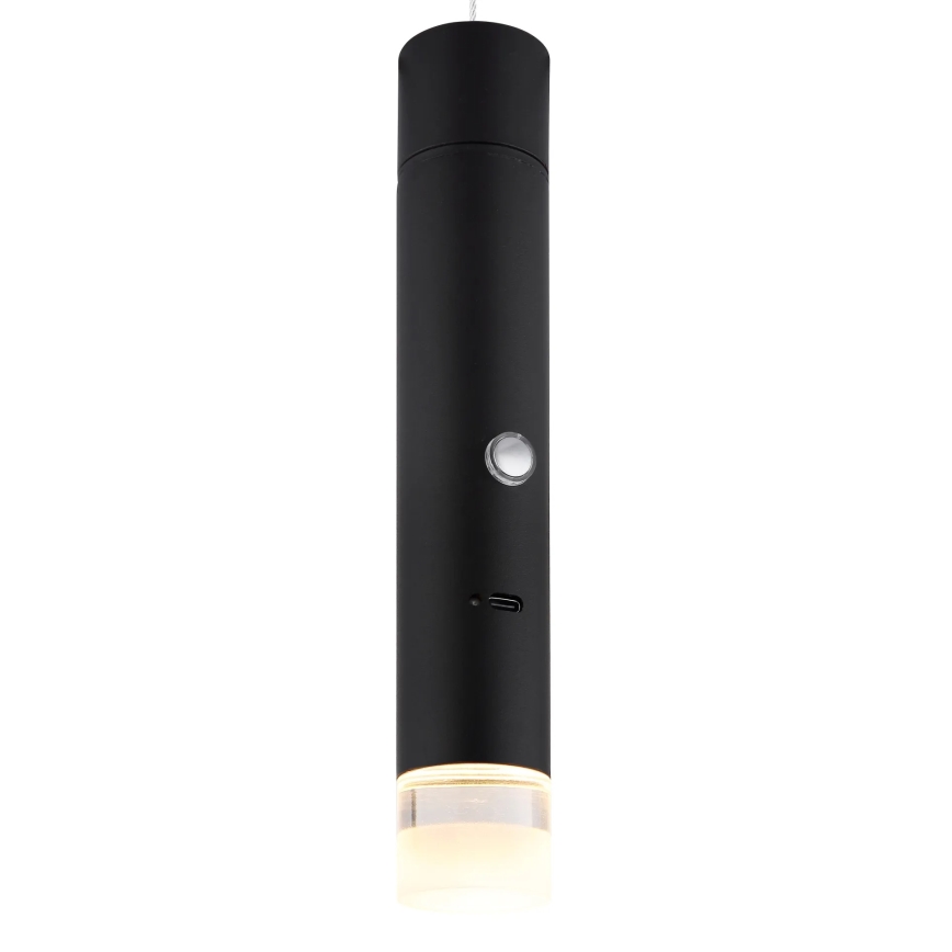 Globo - Luminária LED dimerizável tátil recarregável 2 em 1 LED/2W/230/5V preta