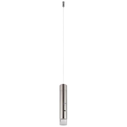 Globo - Luminária LED tátil recarregável e regulável 2 em 1 LED/2W/230/5V cromo mate