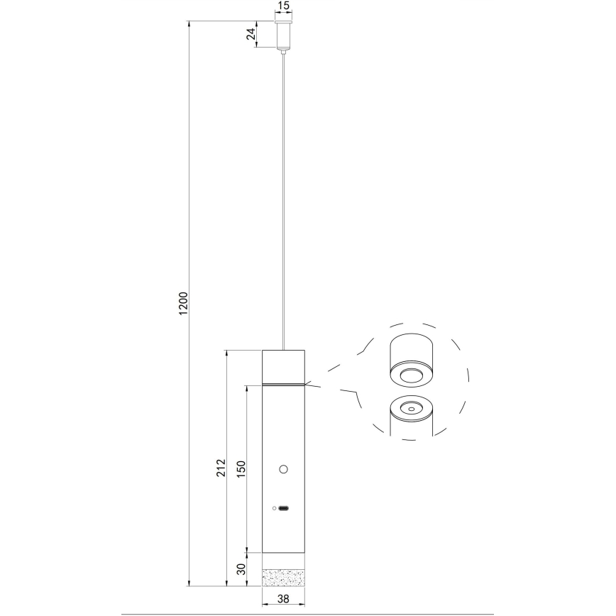 Globo - Luminária LED tátil recarregável e regulável 2 em 1 LED/2W/230/5V cromo mate