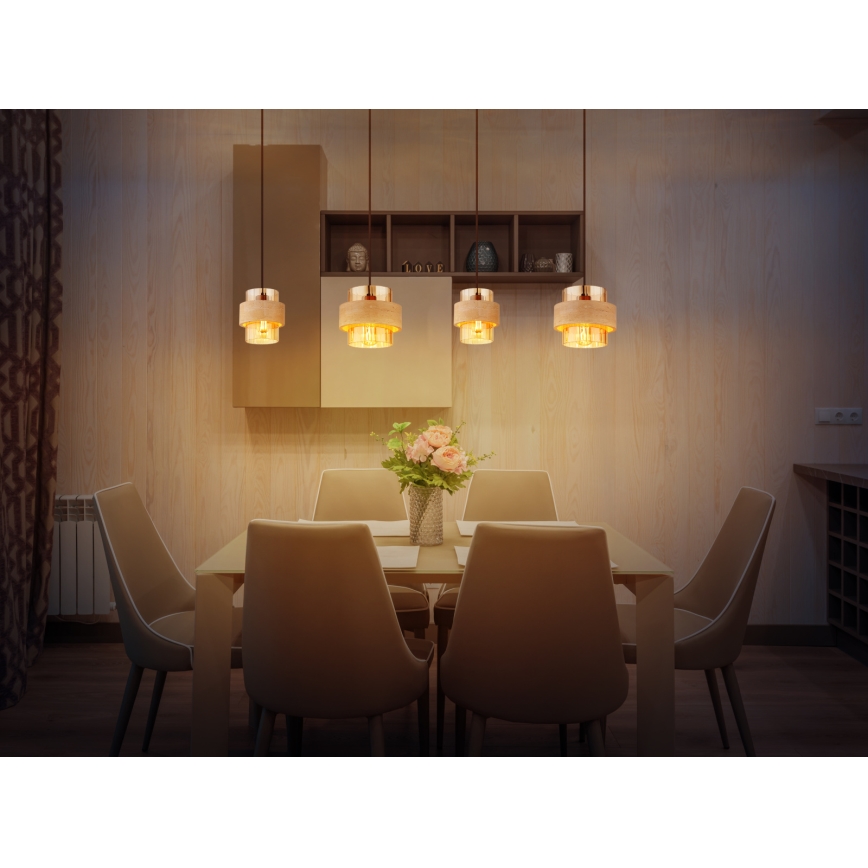 Globo - Lustre suspenso com cabo 4xE27/40W/230V