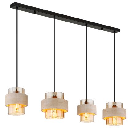 Globo - Lustre suspenso com cabo 4xE27/40W/230V